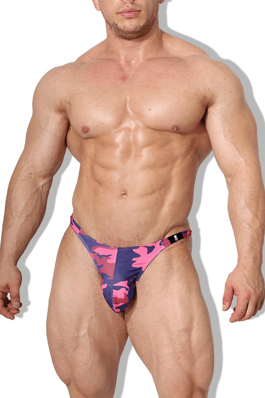 Cheeky Classic G-String Thong - Pink Camo - JJ Malibu