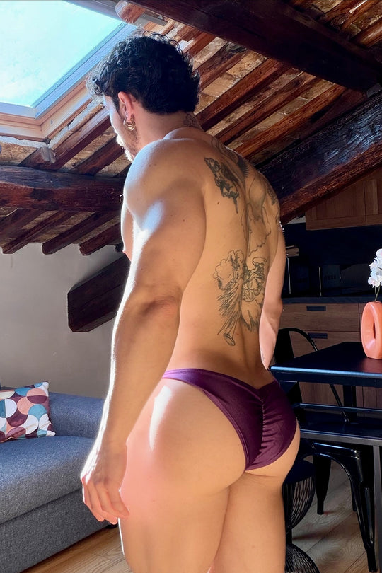Dynamic Scrunch-Butt Bikini Briefs - Dark Purple