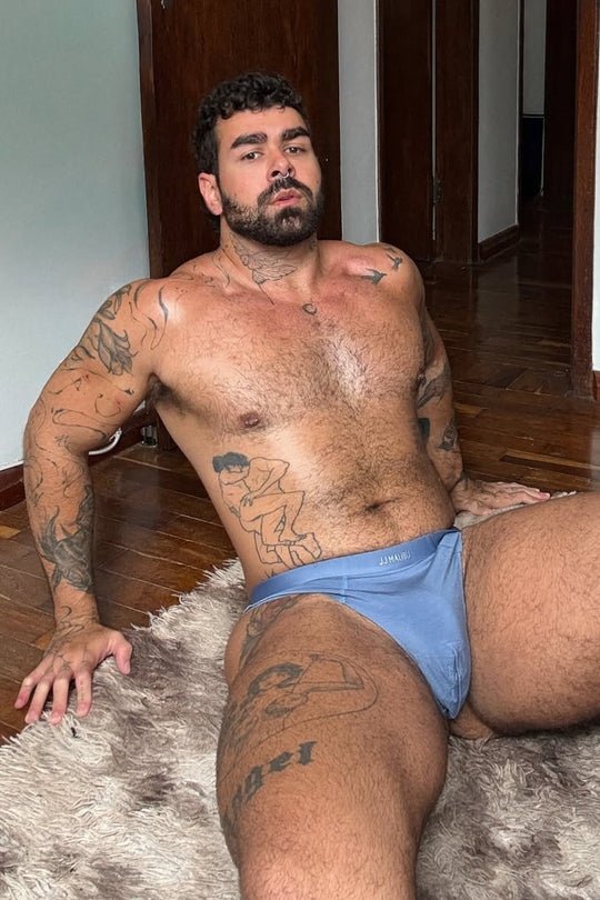 Premium Modal Athletic Thong - Steel Blue